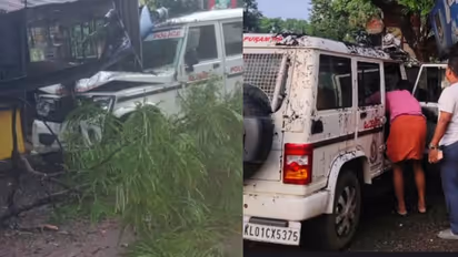 പൊലീസ് ജീപ്പ് നിയന്ത്രണം വിട്ട് കടയിലേക്ക് ഇടിച്ചുകയറി; എസ്ഐയ്ക്കും വണ്ടിയോടിച്ച സിപിഒയ്ക്കും പരിക്ക്