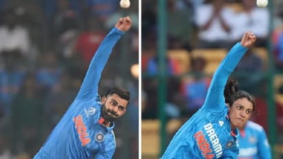 ಬೆಂಗಳೂರಲ್ಲಿ ಕೊಹ್ಲಿ ರೀತಿ ಬೌಲಿಂಗ್ ಮಾಡಿ ಮೊದಲ ವಿಕೆಟ್ ಕಬಳಿಸಿದ ಸ್ಮೃತಿ ಮಂಧನಾ..! ವಿಡಿಯೋ ವೈರಲ್