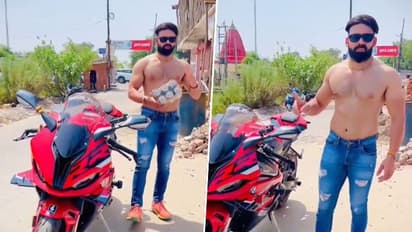 Uttarakhand influencer goes shirtless, distributes beer cans in Haridwar; apologies after outrage (WATCH)