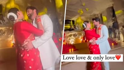 Sonakshi Sinha, Zaheer Iqbal dances on 'Afreen Afreen' as man and wife; blushes hard [WATCH]