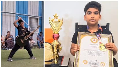 World Record: கிட்டார் வாசித்தபடி 1 மணி நேரம் வாளை சுழற்றிய சிறுவன்; 8 வயதில் உலக சாதனை படைத்து அசத்தல்