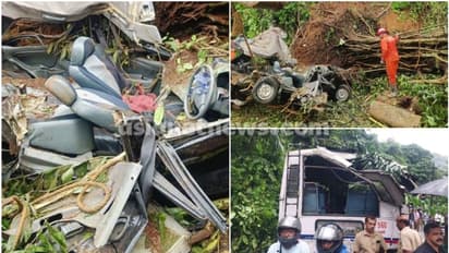  ശക്തമായ മഴയിൽ കെഎസ്ആർടിസി ബസിനും കാറിനും മുകളിലേക്ക് മരം വീണു, ഒരാൾ മരിച്ചു, 3 പേർക്ക് പരിക്ക് 