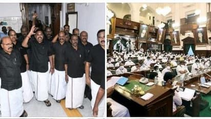 ADMK : கடும் அமளி.. சட்டசபையில் இருந்து அதிமுக  கூட்டத்தொடர் முழுவதும் நீக்கம்.! சபாநாயாகர் அதிரடி அறிவிப்பு