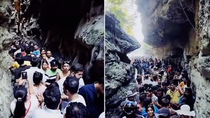 'All thanks to vloggers': Overcrowded Dehradun's Robber's Cave sparks fury among netizens (WATCH)