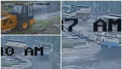 റോഡിലെ വളവില് നിയന്ത്രണം നഷ്ടപ്പെട്ട് ടാങ്കര്ലോറി; കോഴിക്കോട് കെഎസ്ആര്ടിസി ബസ് രക്ഷപ്പെട്ടത് തലനാരിഴക്ക്