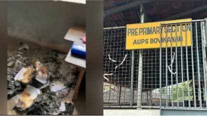കുട്ടികളുടെ പുസ്തകങ്ങൾ തീയിട്ട് നശിപ്പിച്ചു; സ്കൂളിൽ സാമൂഹ്യ വിരുദ്ധരുടെ അതിക്രമം