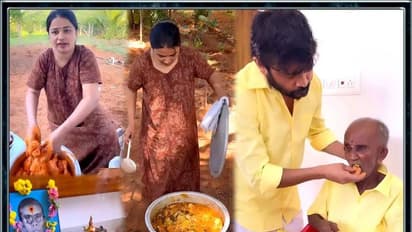 அப்பாவுக்கு ஆசையாக பிரியாணி ஊட்டி விட்ட கவிஞர் சினேகன்.. வைரலாகும் வீடியோ.. 