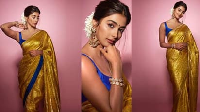 सोनपरी जैसी चमकती आएंगी नज़र, जब वियर करेंगी Pooja Hegde जैसी Latest साड़ियां