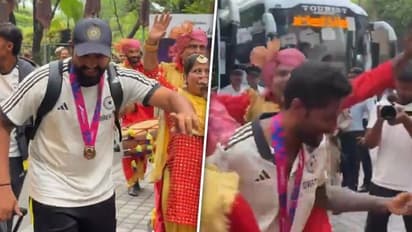 India's T20 WC champions back home: Rohit Sharma, Rishabh Pant, Suryakumar & more dance to dhol beats (WATCH)