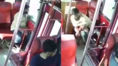 ಬಸ್ ಕಿಟಕಿ ಹೊರಗೆ ಹಾಕಿದ 'ಕೈ' ಎರಡು ತುಂಡಾಯ್ತು;  ಕ್ಯಾಮೆರಾದಲ್ಲಿ ವಿಡಿಯೋ ಸೆರೆ