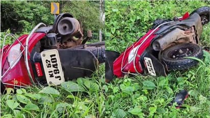 സ്കൂട്ടറിൽ കാറിടിച്ചു ദമ്പതികൾ തെറിച്ചു വീണു; കാർ നിർത്തിയില്ല, 4 കിലോമീറ്ററിനപ്പുറത്ത് ഉപേക്ഷിച്ച നിലയിൽ