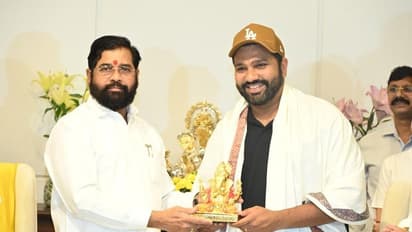 கணபதி பாப்பா மோரியா – மகாராஷ்டிரா முதல்வரை சந்தித்த ரோகித், ஷிவம் துபே, சூர்யகுமார் யாதவ்!