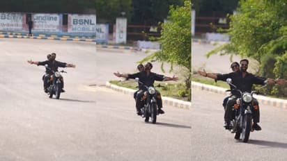 പിന്നില് സംവിധായിക, കൈ വിട്ട് ബുള്ളറ്റ് ഓടിക്കുന്ന അക്ഷയ് കുമാര്; വൈറല് വീഡിയോ