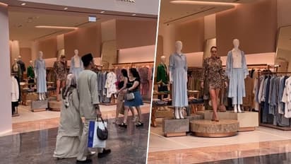 Viral video: Female model stands on display at clothing store in Dubai mall; netizens react (WATCH)