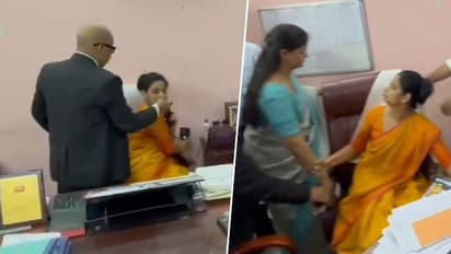 Prayagraj school principal pulled from chair, forced out of office; video goes viral (WATCH)