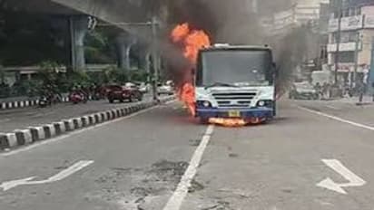 ಬೆಂಗಳೂರು: ಬೆಳ್ಳಂ ಬೆಳಿಗ್ಗೆ ಹೊತ್ತಿ ಉರಿದ ಬಿಎಂಟಿಸಿ ಬಸ್..!