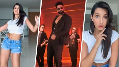 Video: Nora Fatehi re-creates Vicky Kaushal's viral song Tauba Tauba's hook steps (WATCH)