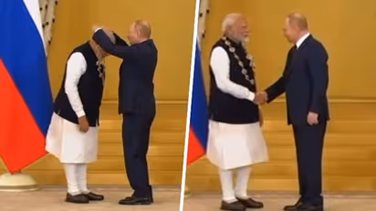 PM Modi conferred with Russia’s highest civilian honour Order of St Andrew the Apostle | WATCH