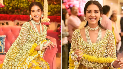  கொள்ளை அழகில் மயக்கும் அம்பானி வீட்டு மருமகள்! பூவால் நெய்த ஆடையில் ராதிகா மெர்ச்சண்ட்!