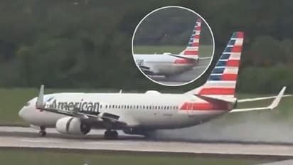 Florida: American Airlines flight with 174 passengers onboard loses tyre during takeoff, catches fire (WATCH)