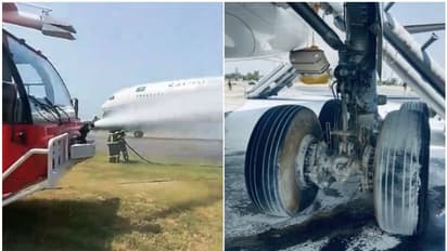 ലാൻഡിങ്ങിനിടെ തീയും പുകയും; അതിവേഗ ഇടപെടൽ, വിമാനത്തിന്റെ എമർജൻസി ഡോറുകൾ തുറന്നു, യാത്രക്കാർ സുരക്ഷിതർ