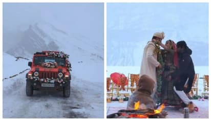 -25 ഡിഗ്രിയില്‍, 12,500 അടി ഉയരത്തില്‍ ഒരു വിവാഹം; ഏറ്റെടുത്ത് സോഷ്യല്‍ മീഡിയ 