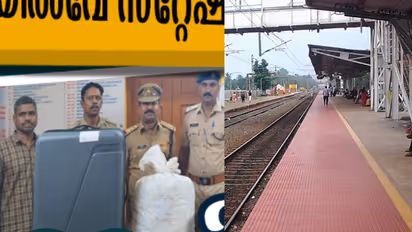 ഒലവക്കോട് റെയിൽവേ സ്റ്റേഷനിൽ ഒരു ട്രോളി ബാഗും ഷോൾഡർ ബാഗും, ഉടമകളില്ല; പരിശോധിച്ചപ്പോൾ 28 കിലോ കഞ്ചാവ്!