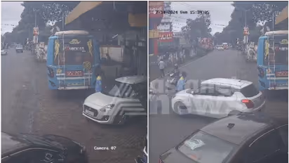 കണ്ണൂരിൽ പെട്രോൾ പമ്പ് ജീവനക്കാരനോട് പൊലീസുകാരന്റെ അതിക്രമം; ജീവനക്കാരനെ ബോണറ്റിലിരുത്തി കാറോടിച്ചു