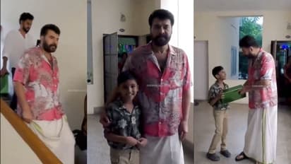 ലൊക്കേഷനിലെ സ്ഥിരം സന്ദര്‍ശകന്‍; കുട്ടി ആരാധകന് പിറന്നാള്‍ സമ്മാനവുമായി മമ്മൂട്ടി: വീഡിയോ