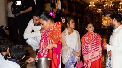 [PICS] Kim Kardashian and Khloe Kardashian visit Mumbai's Iskon temple, perform Seva with Jay Shetty