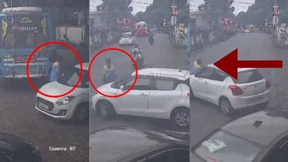 ಇಂಧನ ತುಂಬಿಸ್ಕೊಂಡು ಹಣ ಕೊಡದ ಪೊಲೀಸ್; ತಡೆದ ಸಿಬ್ಬಂದಿಯನ್ನ ಕಾರ್ ಬಾನೆಟ್ ಮೇಲೆ 1 ಕಿ.ಮೀ. ಎಳೆದೊಯ್ದ!