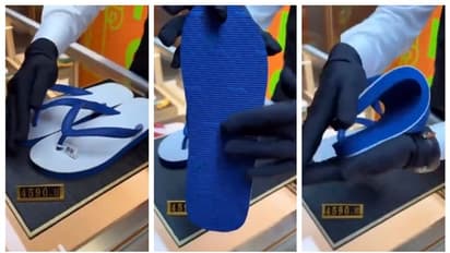 ഇനി സ്ലിപ്പർ ചെരുപ്പുകളുടെ കാലം; ഒരു ലക്ഷം രൂപ വിലയിട്ടിരിക്കുന്ന സ്ലിപ്പര് ചെരുപ്പിന്റെ വീഡിയോ വൈറൽ