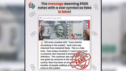 Fact check: Viral claim on Rs 500 notes with 'Star' sign debunked