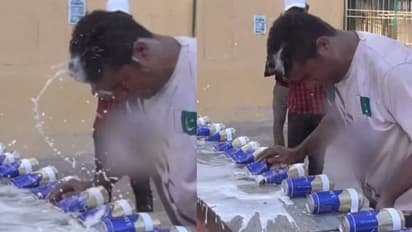 30 സെക്കൻഡിനുള്ളിൽ 39 ക്യാനുകൾ, തലകൊണ്ട് ഇടിച്ചുപൊട്ടിച്ച് ലോക റെക്കോർഡ്