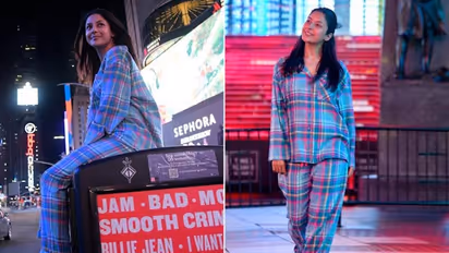 Shehnaaz Gill in New York: Actress strolls around Times Square in cute pyjamas at late night