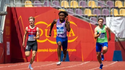 വിജയമുറപ്പിച്ചപ്പോൾ വേഗം കുറച്ചു; 200 മീറ്റർ ഓട്ടത്തിൽ ഒന്നാമനാവേണ്ടിയിരുന്ന യുവതാരം ഫിനിഷ് ചെയ്തത് നാലാമനായി