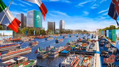 செய்ன் நதிக்கரையில் பாரீஸ் 2024 ஒலிம்பிக் தொடக்க விழா –10,714 விளையாட்டு வீரர்கள் படகில் ஊர்வலம் செல்ல ஏற்பாடு