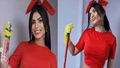 വീട് വൃത്തിയാക്കിയാൽ മതി, ഭാരം കുറക്കാൻ ഏറെ നല്ലത്, വൈറലായി യുവതിയുടെ വെറൈറ്റി വർക്കൗട്ട്