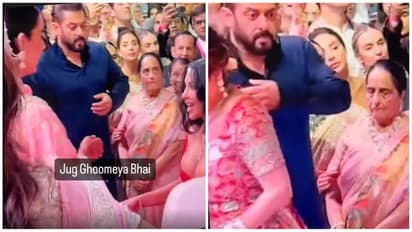 Salman Khan spotted staring at Kim K in unseen Ambani wedding video; fans say: 'What is This Behavior...'