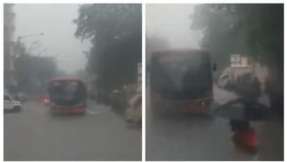 അതിശക്ത മഴ; മുംബൈയില്‍ ടയറോളം മൂടിയ വെള്ളത്തിലൂടെ നീങ്ങുന്ന ബസിന്‍റെ വീഡിയോയില്‍ ആശങ്കയോടെ സോഷ്യല്‍ മീഡിയ 