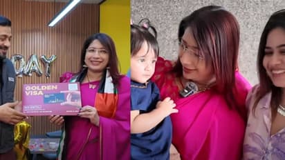 കൊച്ചുമകൾ സരസ്വതിയുടെ ആദ്യ വിദേശ യാത്ര, ഗോള്‍ഡന്‍ വിസ വാങ്ങി ലക്ഷ്മി നായര്‍