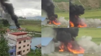 ಟೇಕಾಫ್ ವೇಳೆ ಪತನಗೊಂಡು ಧಗಧಗನೇ ಹೊತ್ತಿ ಉರಿದ 19 ಜನರಿದ್ದ ಶೌರ್ಯ ಏರ್ಲೈನ್ಸ್ ವಿಮಾನ