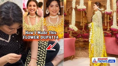 Floral Duppatta | ராதிகா மெர்சண்ட் மலர் துப்பட்டா! - அது லட்ச ரூபாய், இது வெறும் 2000 ரூபாய் தான்!