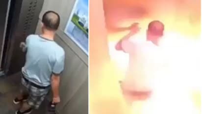 ಲಿಥಿಯಂ ಬ್ಯಾಟರಿ ಕೊಂಡೊಯ್ಯುತ್ತಿರುವಾಗ ಲಿಫ್ಟ್‌ನಲ್ಲೇ ಸ್ಫೋಟಗೊಂಡು ಭಸ್ಮ: ಕೊನೆ ಕ್ಷಣ ವಿಡಿಯೋ!