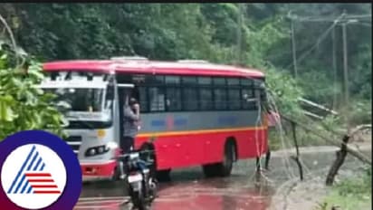 ಶಿವಮೊಗ್ಗ: ಚಲಿಸುತ್ತಿದ್ದ ಸರ್ಕಾರಿ ಬಸ್ ಮೇಲೆ ಉರುಳಿಬಿದ್ದ ವಿದ್ಯುತ್ ಕಂಬ!