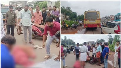 റോഡിലേക്ക് മറിഞ്ഞു വീണ സ്കൂട്ടർ യാത്രക്കാരി കെഎസ്ആർടിസി ബസ് കയറി മരിച്ചു; ദാരുണ സംഭവം വടകരയിൽ
