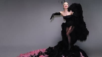 lady gaga olympics dress stuns in pink-black feature outfit as she performs at opening ceremony 906