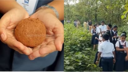 ഒറ്റയേറ്... കാട്ടിലേക്ക് സീഡ് ബോളുകളെറിഞ്ഞ് വിദ്യാര്ഥികള്