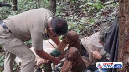 மனநலம் பாதிக்கப்பட்ட மனைவியை காட்டில் கட்டிவைத்து விட்டுச்சென்ற கொடூர கணவன்!