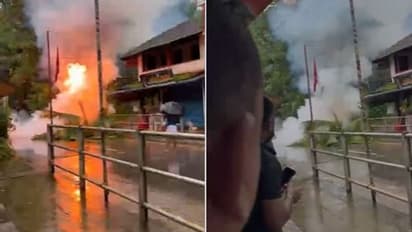 'ആളിപ്പടര്‍ന്ന് തീ, പിന്നാലെ ഉയരത്തിൽ പുക'; കോഴിക്കോട് തെങ്ങ് വൈദ്യുതി ലൈനിൽ വീണ് തീപടര്‍ന്നു